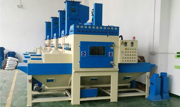 六枪履带式自动喷砂机安装完成